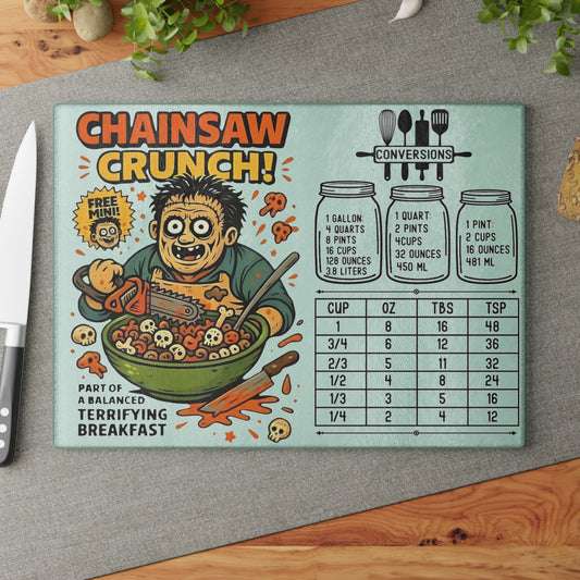 🔪 Chainsaw Crunch Cutting Board – Breakfast Has Never Been This Terrifying 🩸🪓