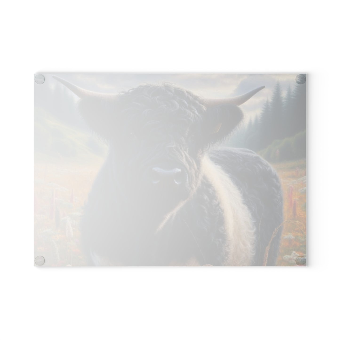 🐮 Oreo Cow Meadow Scene Cutting Board – Rustic Farmhouse Beauty 🌼