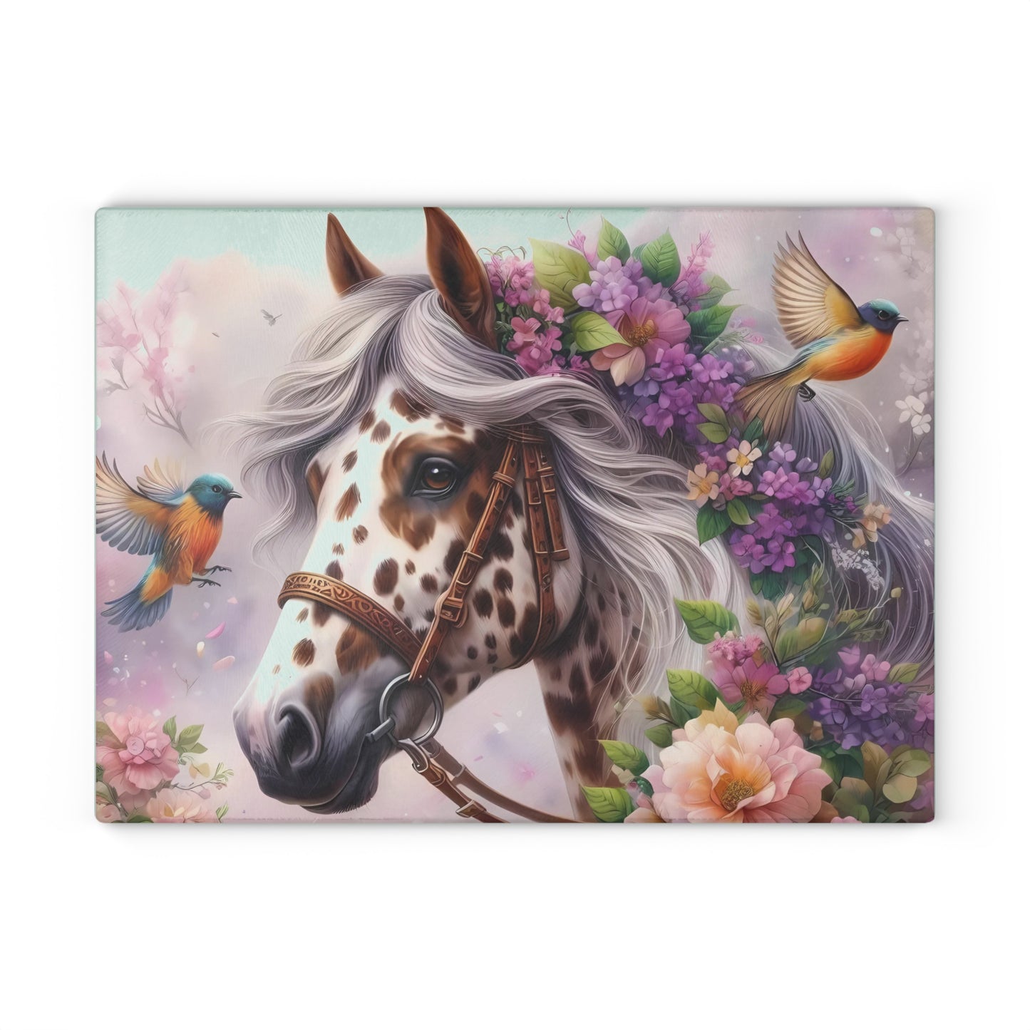 Appaloosas Horse cutting board Tempered Glass Cutting Board Charcuterie Board Chopping Board Housewarming Gift Custom cutting board