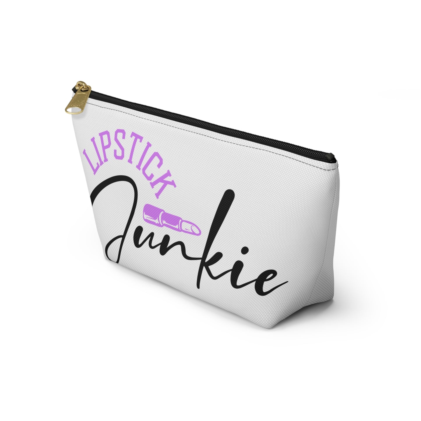 Accessory Pouch – "Lipstick Junkie" Purple Makeup Bag