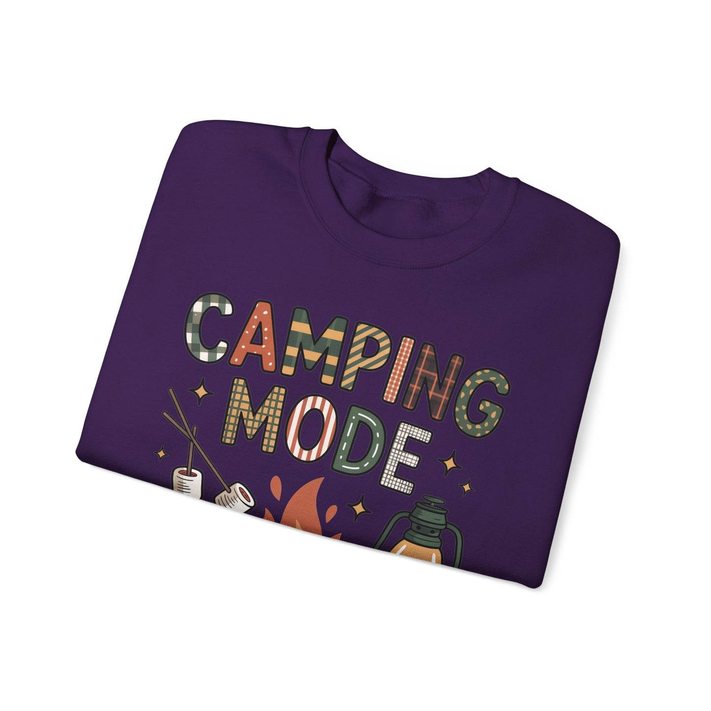 🍂🔥 Camping Mode Sweatshirt – S’mores, Campfires & Cozy Vibes 🏕️☕