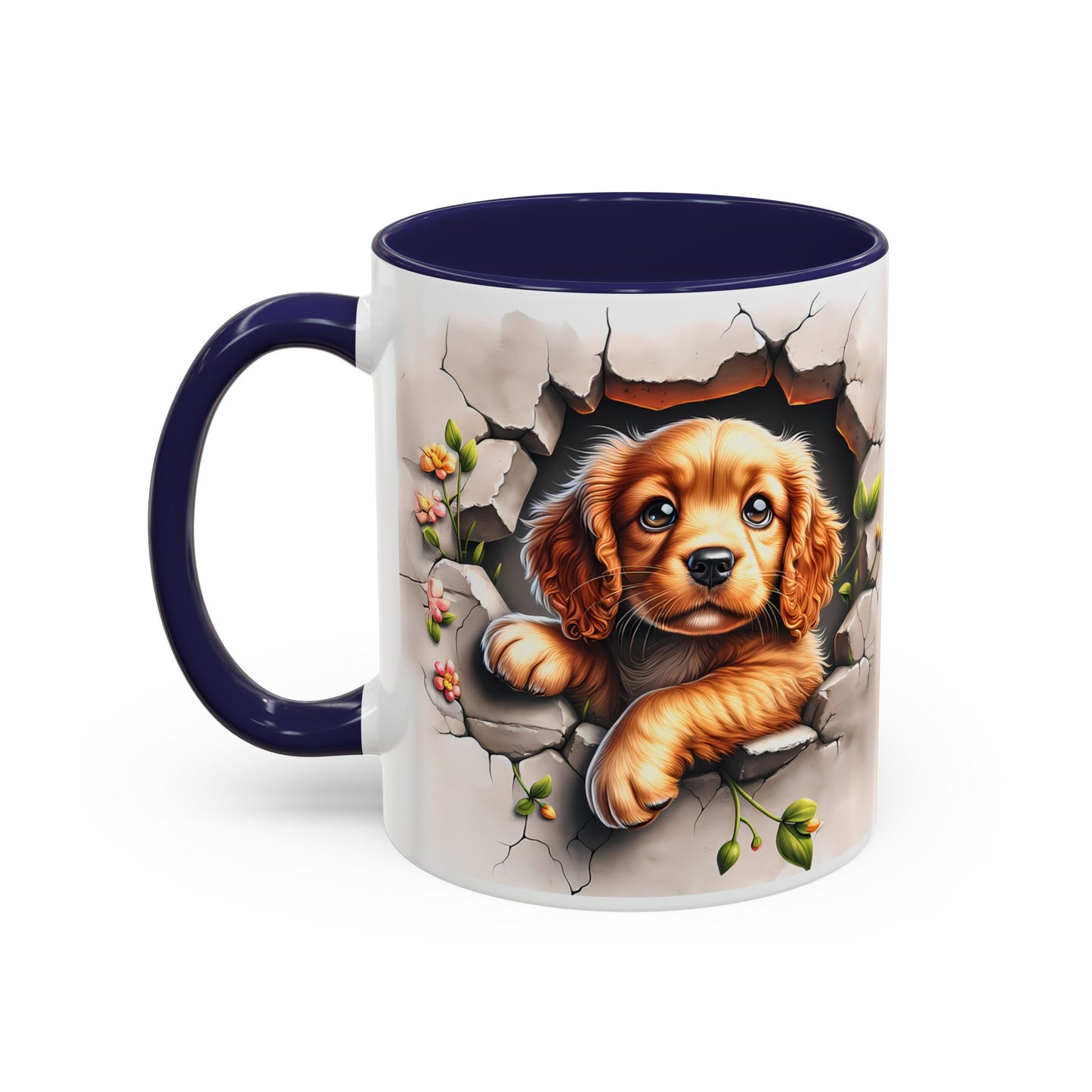 🐾 Cocker Spaniel Puppy Accent Mug – Sweet Fluffy Pup Coffee Cup ☕🤎