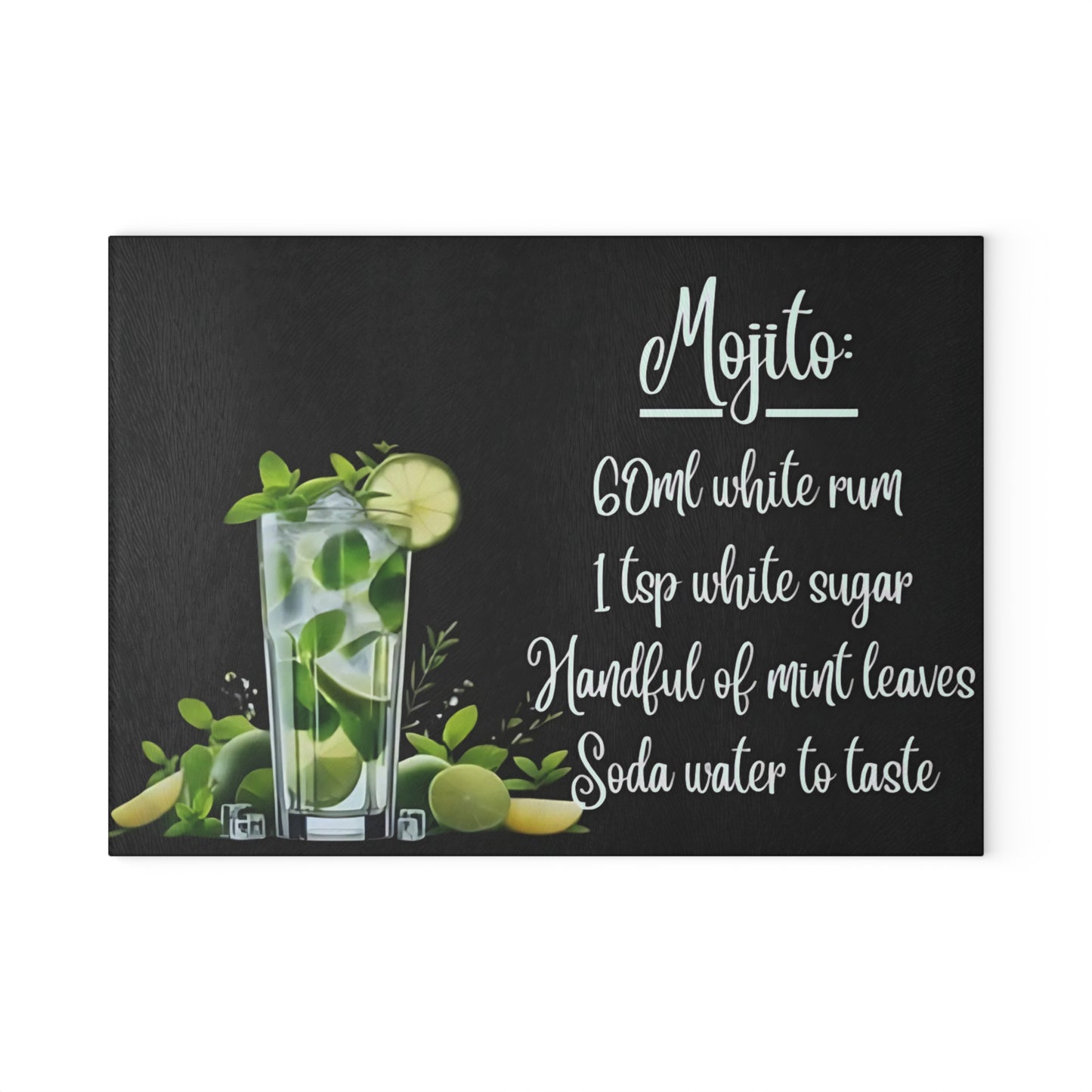 🌿 Mojito Recipe Cutting Board – A Fresh Twist for Your Kitchen or Bar Cart