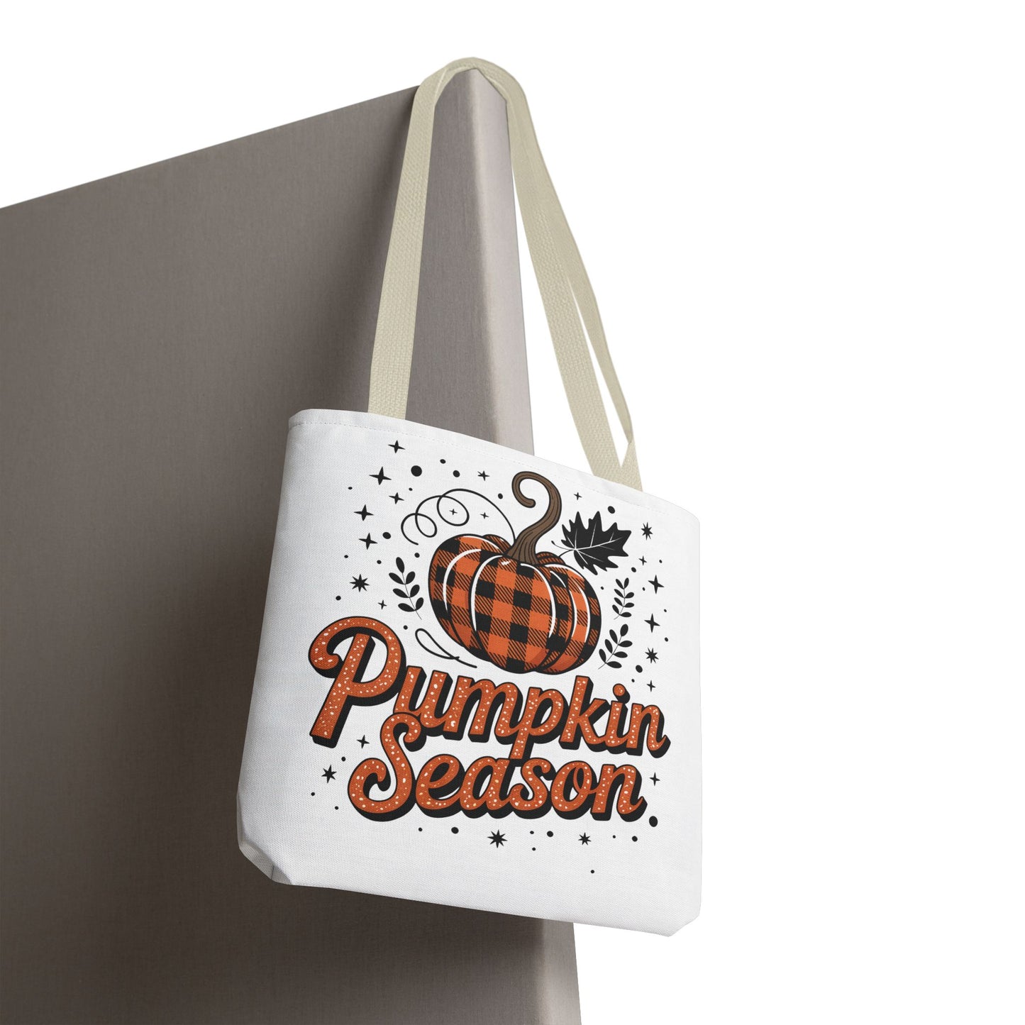 🎃 Pumpkin Season Tote Bag – Fall Buffalo Plaid Style for Autumn Lovers 🍂