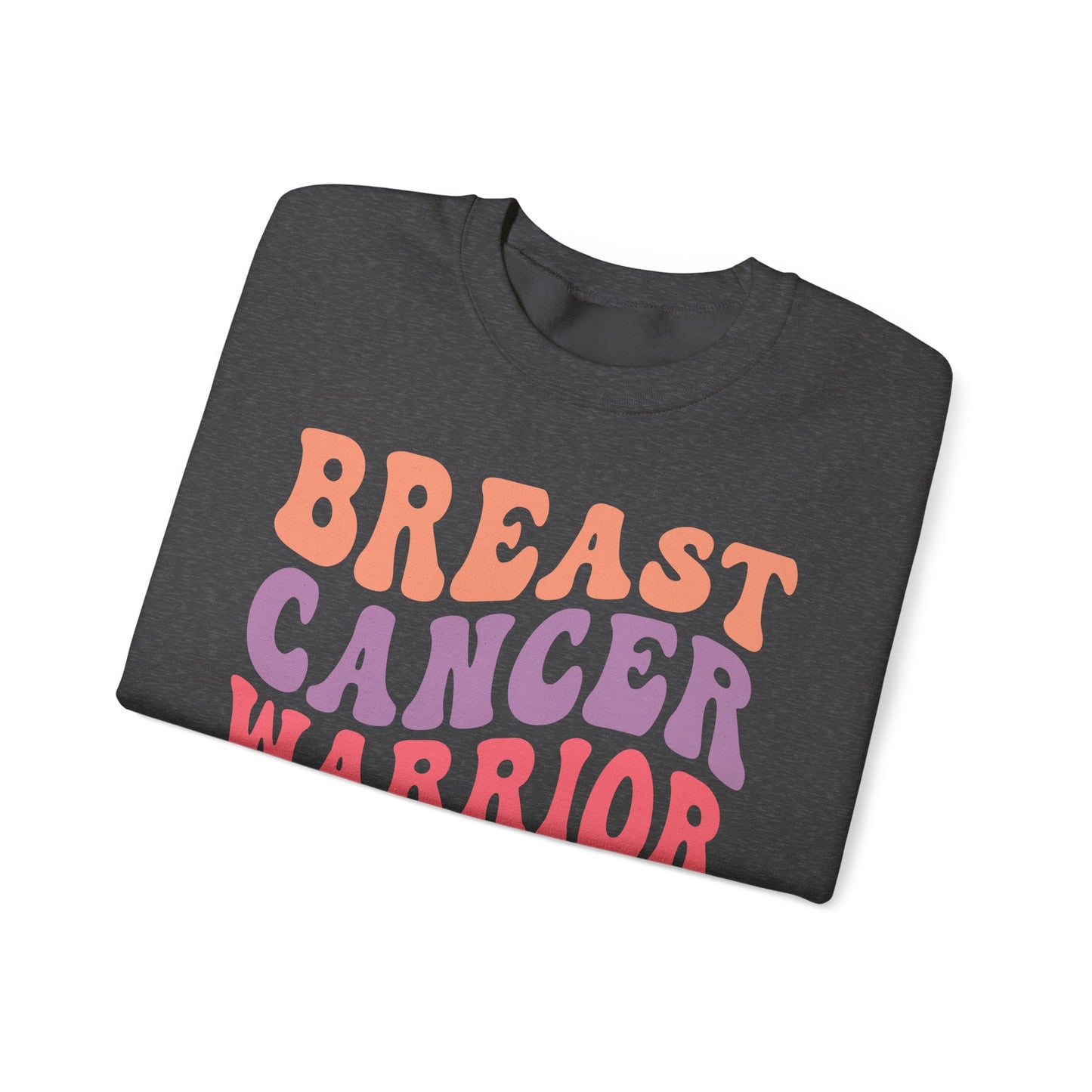 🌸✊ Breast Cancer Warrior Sweatshirt – Retro Awareness & Survivor Strength Crewneck