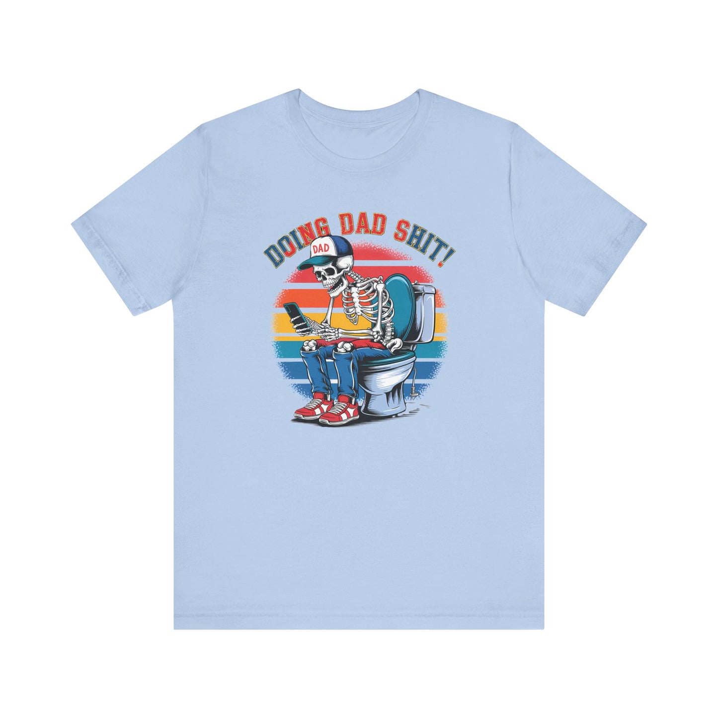 🧻 HACIENDO CABRAS DE PAPÁ | Camiseta gráfica divertida con esqueleto en el inodoro