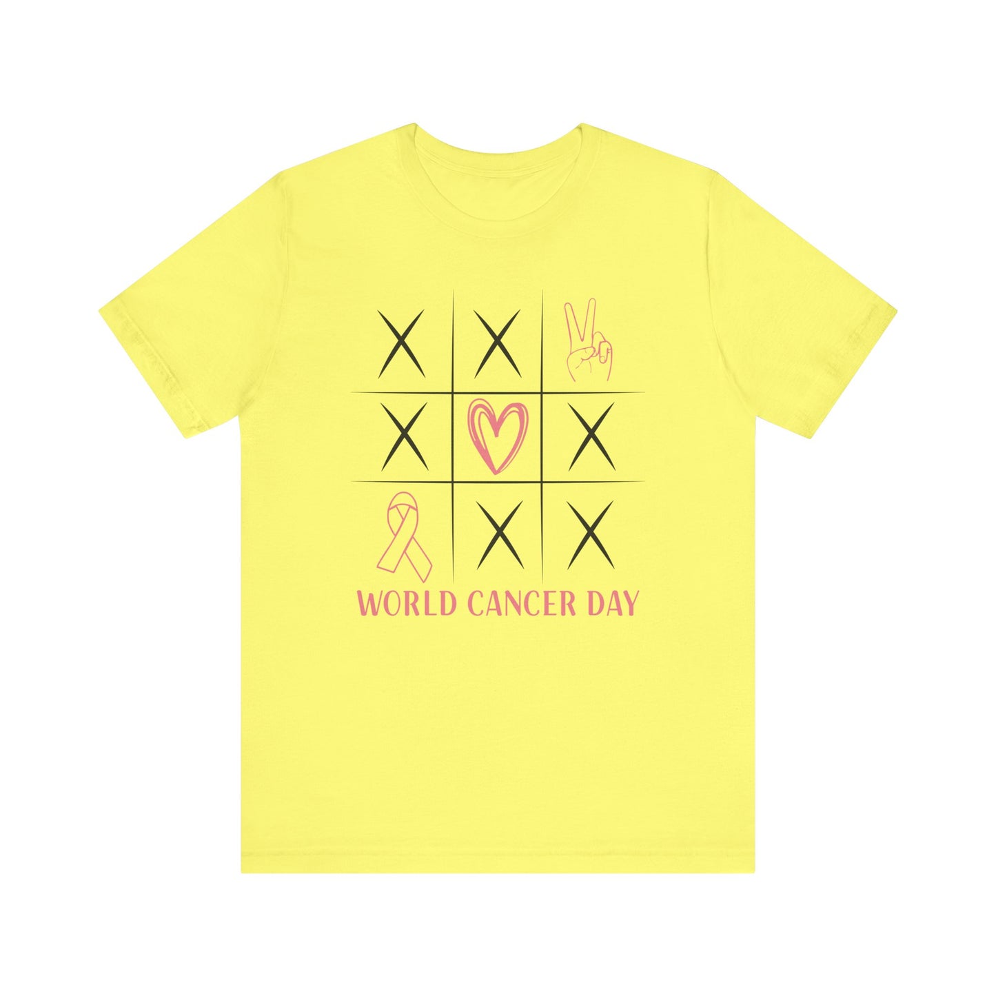 🎗️ World Cancer Day Awareness T-Shirt – Peace, Love & Hope 💕