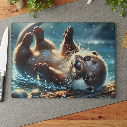 Tabla de cortar con forma de nutria juguetona: un encanto caprichoso para los amantes de la naturaleza