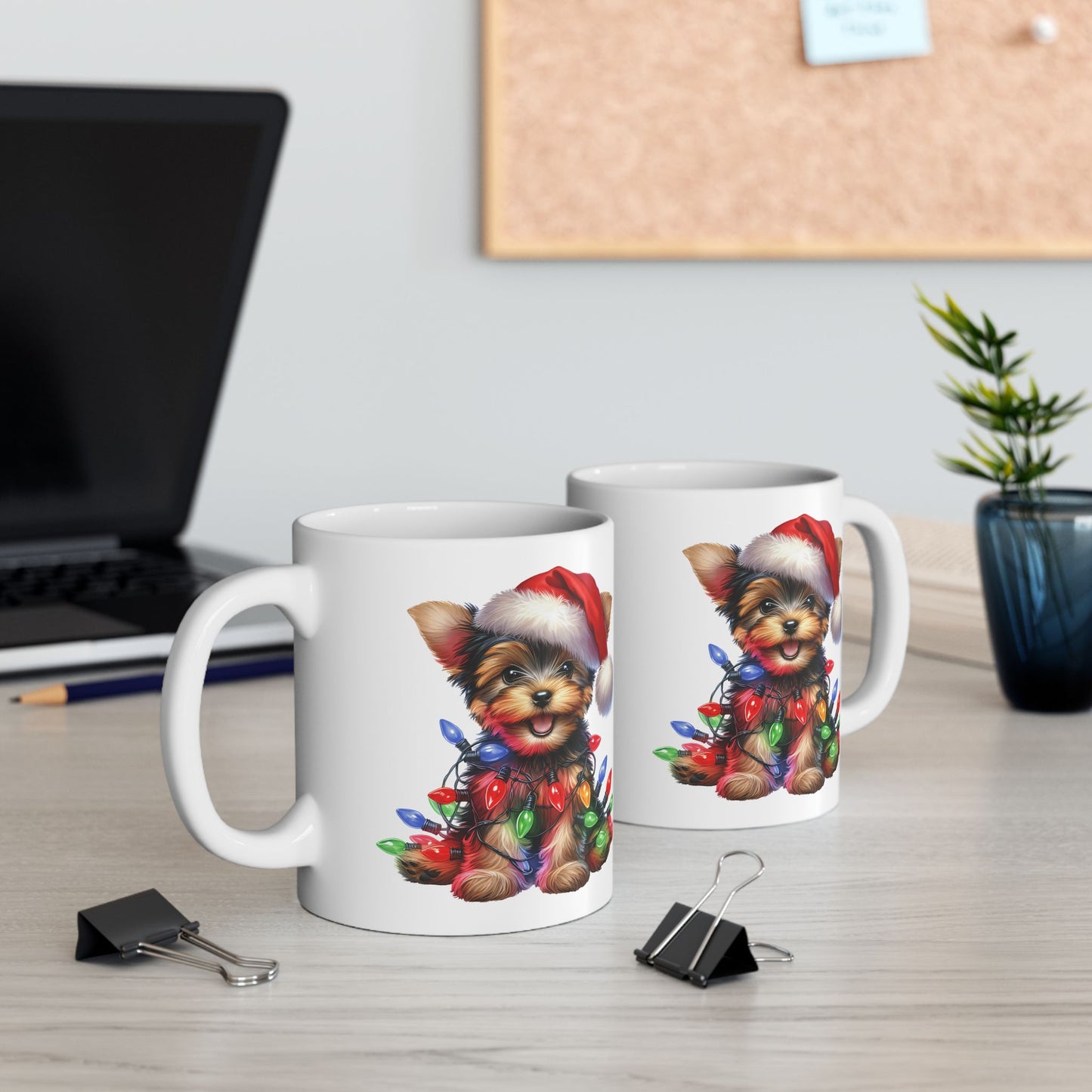 🎄 Yorkshire Terrier Christmas Mug – Holiday Cheer Wrapped in Puppy Cuteness 🎅