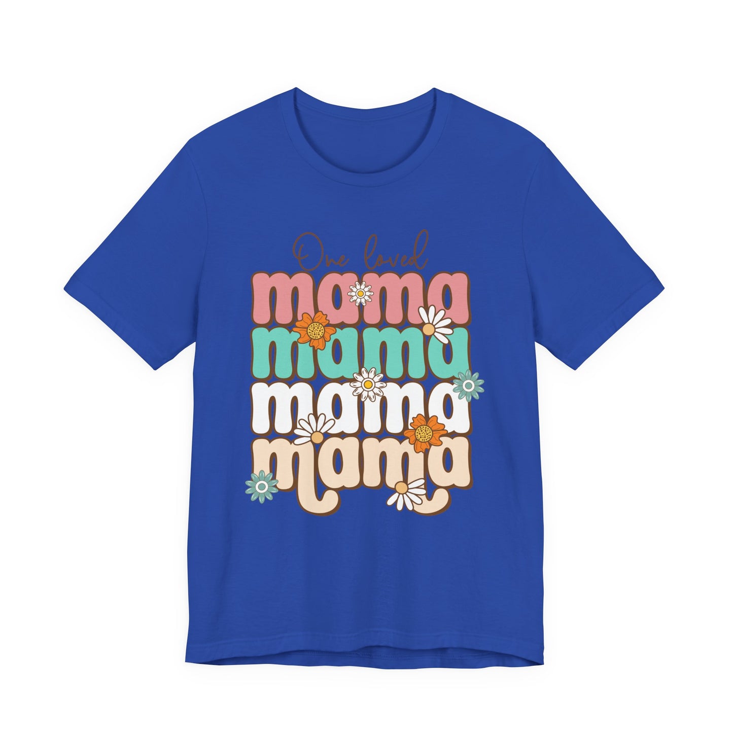 👕 Mama, Mama, Mama, Mama Boho-Style T-Shirt – Joyful Chaos of Motherhood 🌿