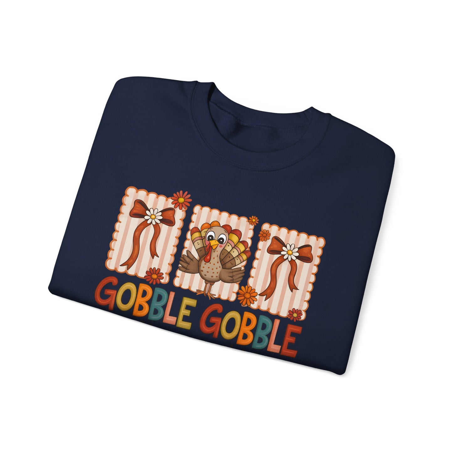 🦃✨ Gobble Gobble Till You Wobble Sweatshirt – Cute Turkey Fall Vibes 🍁🧡