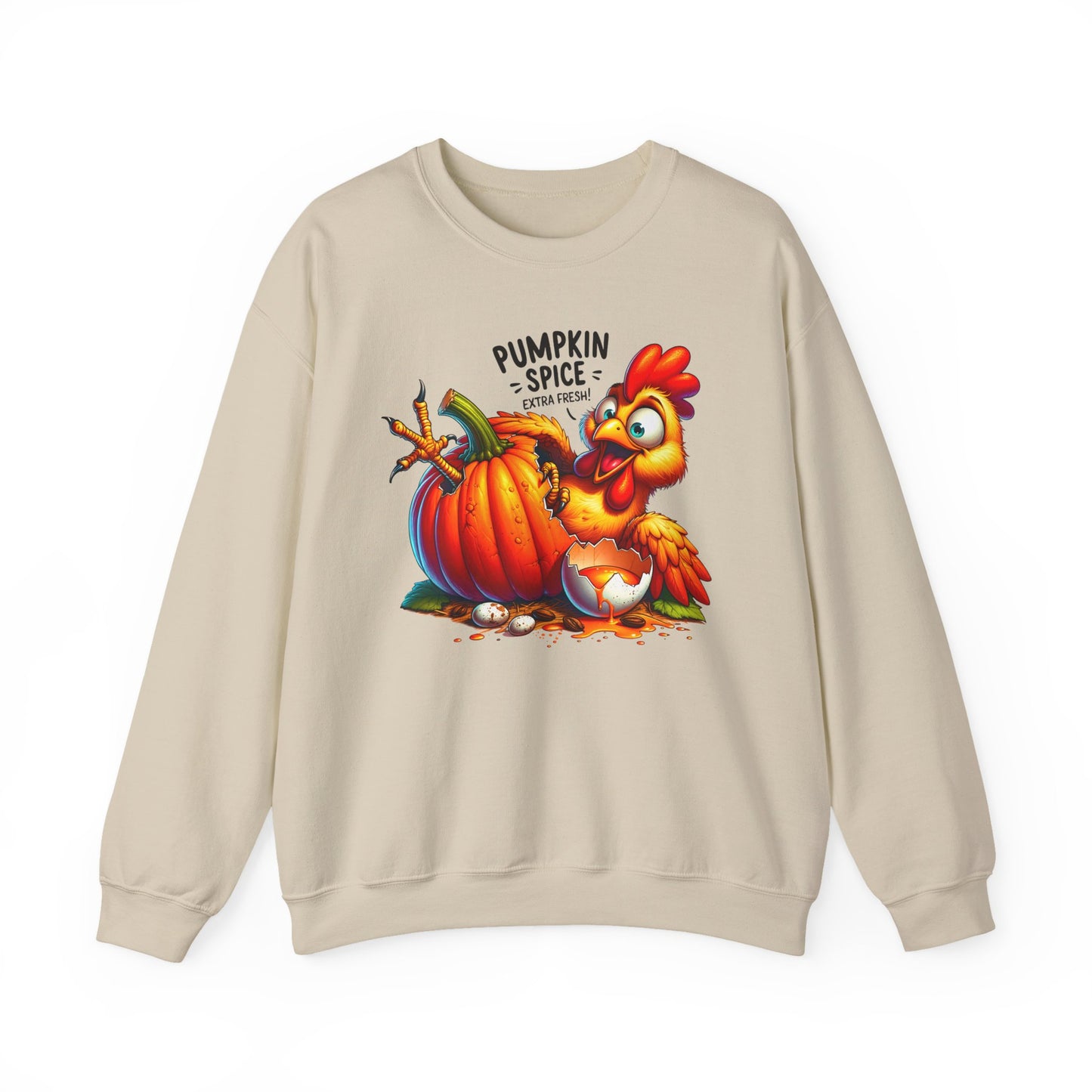 🎃🐔 Pumpkin Spice Chicken Sweatshirt – Funny Fall Extra Fresh Design 🍂