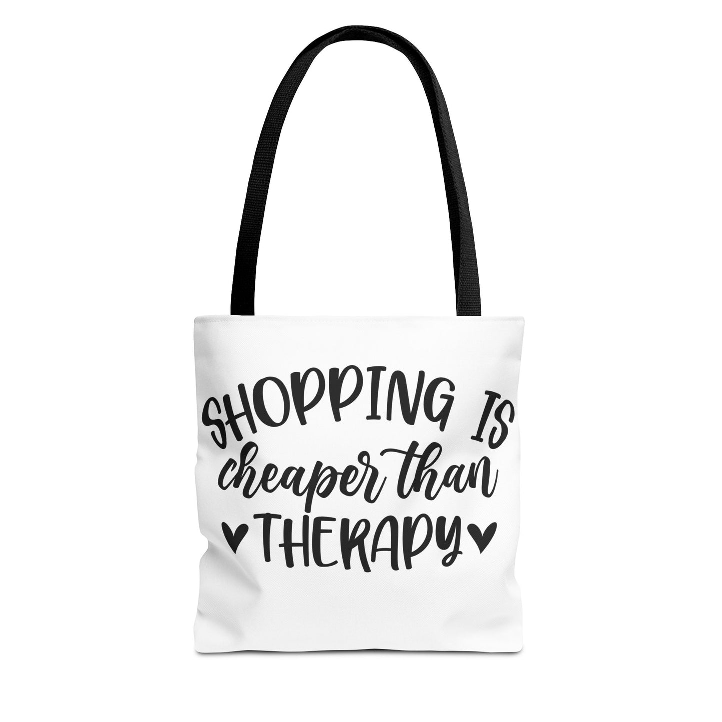 🛍️ Shopping Is Cheaper Than Therapy Tote Bag – Fun & Stylish Everyday Carry ❤️