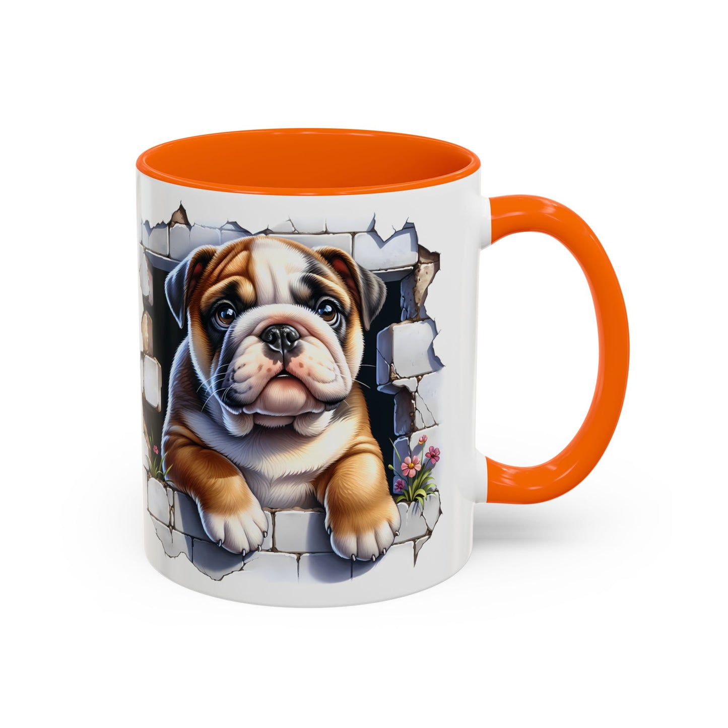 🐶☕ English Bulldog Puppy Accent Mug – Adorable Breakthrough Pup Design ✨rs (11/15oz)