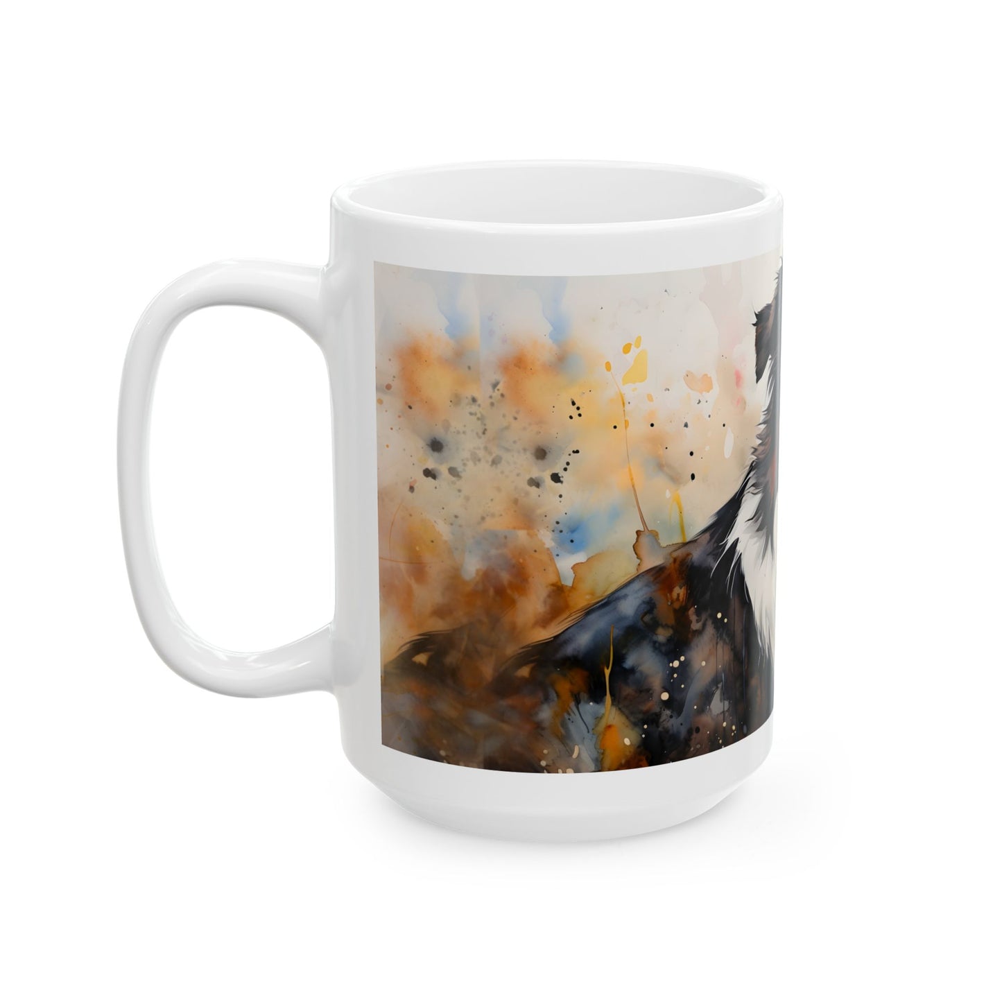 🐾 Watercolor Border Collie Mug – A Stunning Tribute to Your Loyal Companion! 🌸