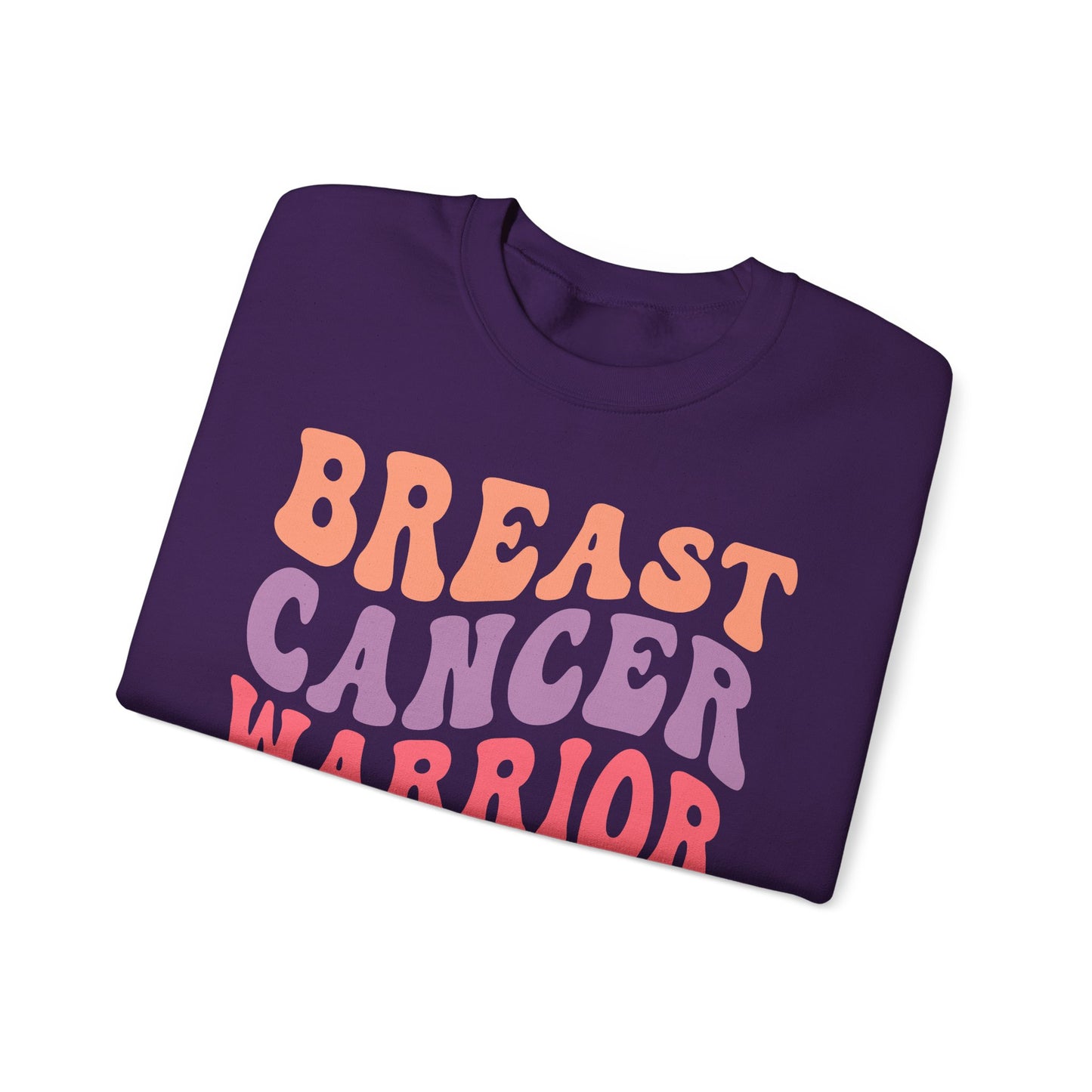 🌸✊ Breast Cancer Warrior Sweatshirt – Retro Awareness & Survivor Strength Crewneck