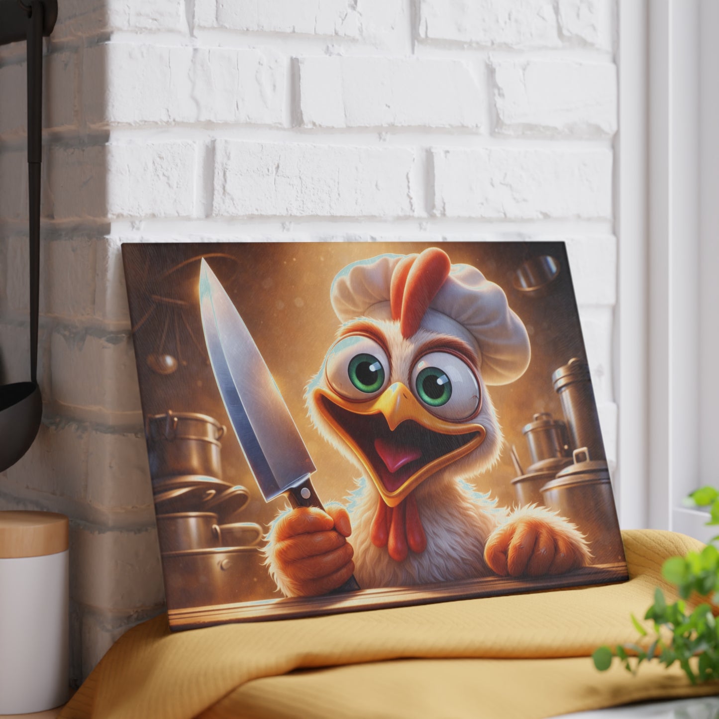 Crazy Chicken Chef Cutting Board – Whisking Up Chaos in the Kitchen!