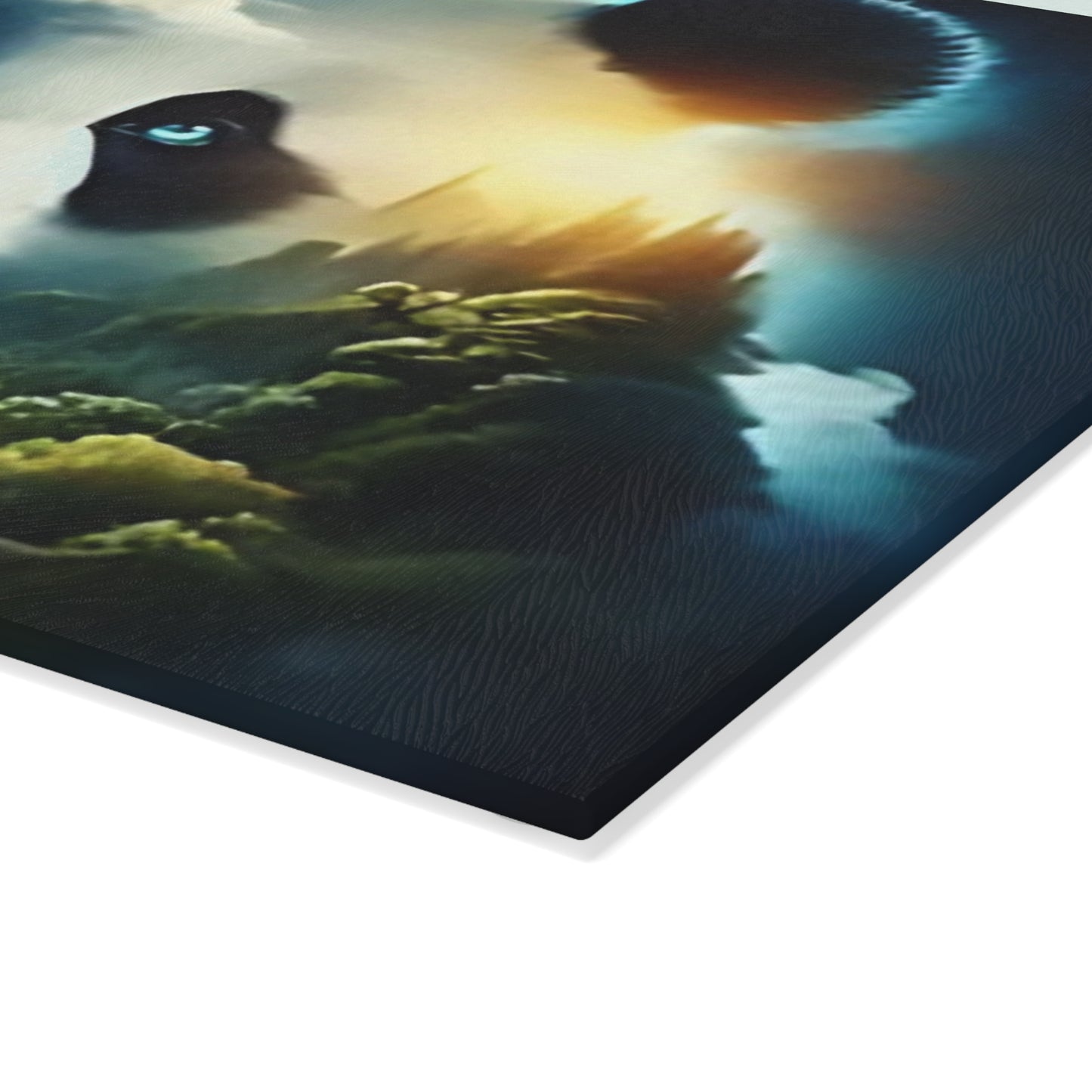 Panda Bear Tempered Glass Cutting Board