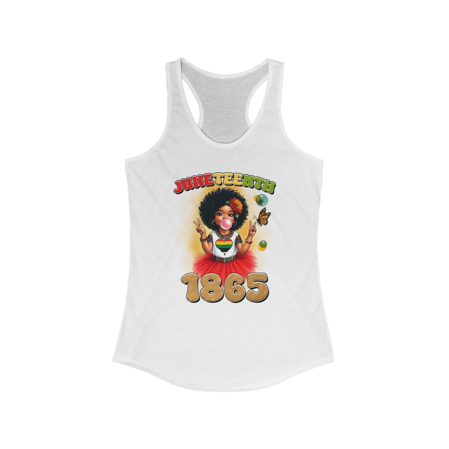 ✊🏽 Juneteenth 1865 – Camiseta sin mangas con espalda deportiva en homenaje a la libertad juvenil