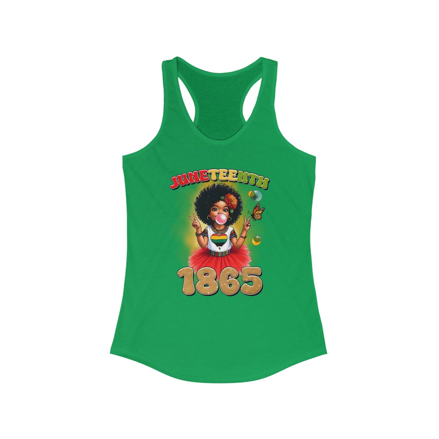 ✊🏽 Juneteenth 1865 – Camiseta sin mangas con espalda deportiva en homenaje a la libertad juvenil
