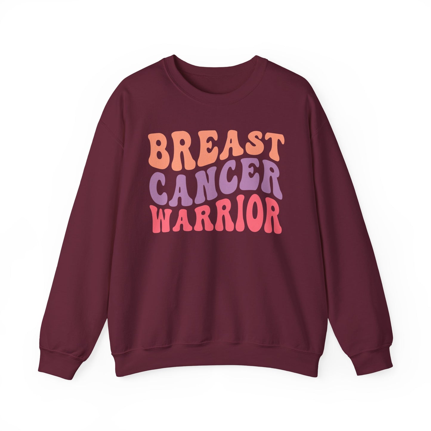 🌸✊ Breast Cancer Warrior Sweatshirt – Retro Awareness & Survivor Strength Crewneck