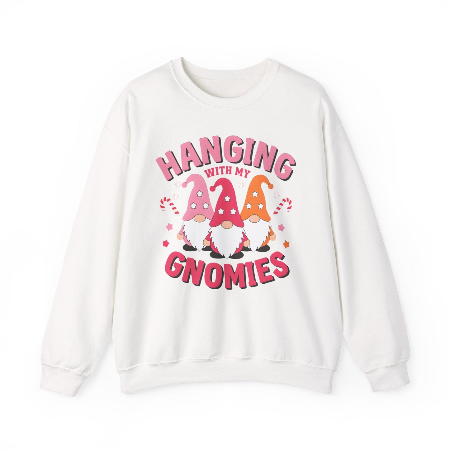 🎀 Hanging With My Gnomies Women’s Sweatshirt – Cute Holiday Matching Vibes