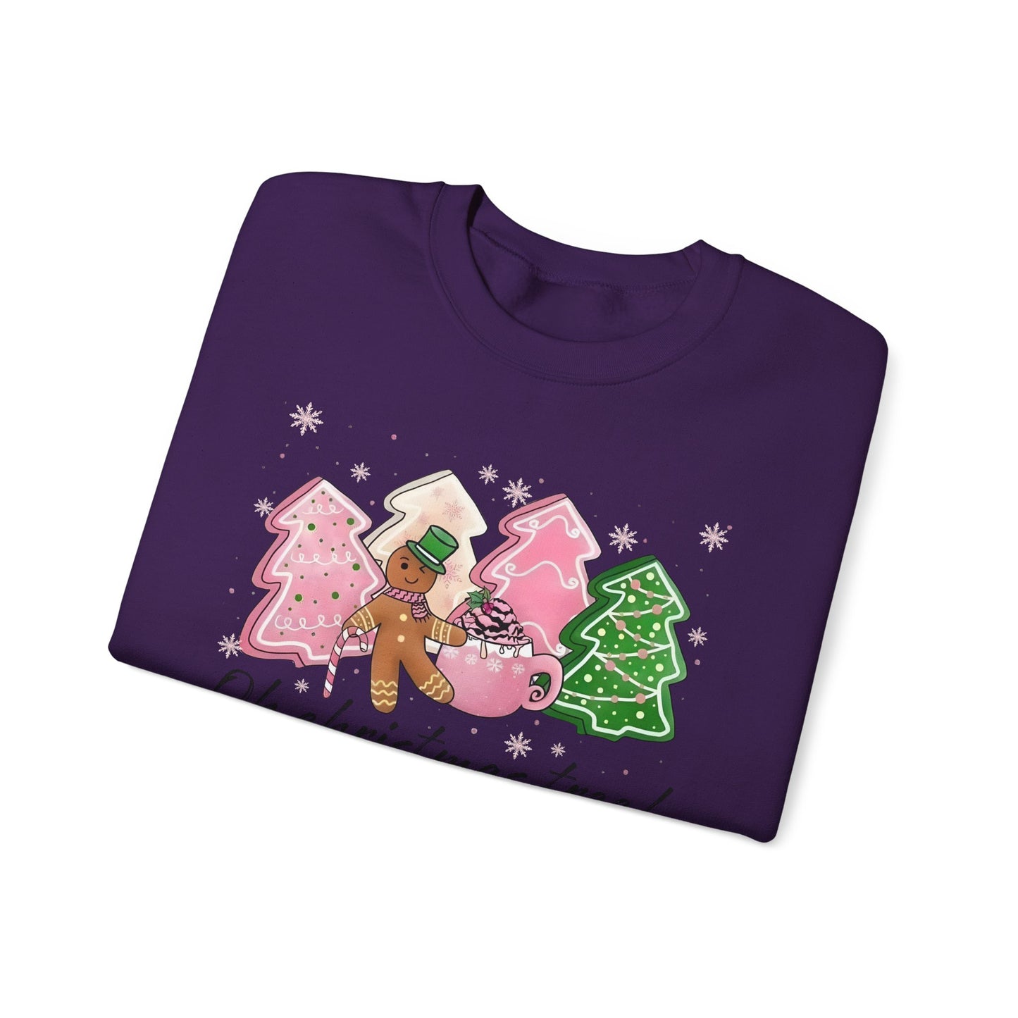 🎄🍪 Oh Christmas Tree! Gingerbread & Cocoa Crewneck – Sweet Holiday Cookie Lover Gift