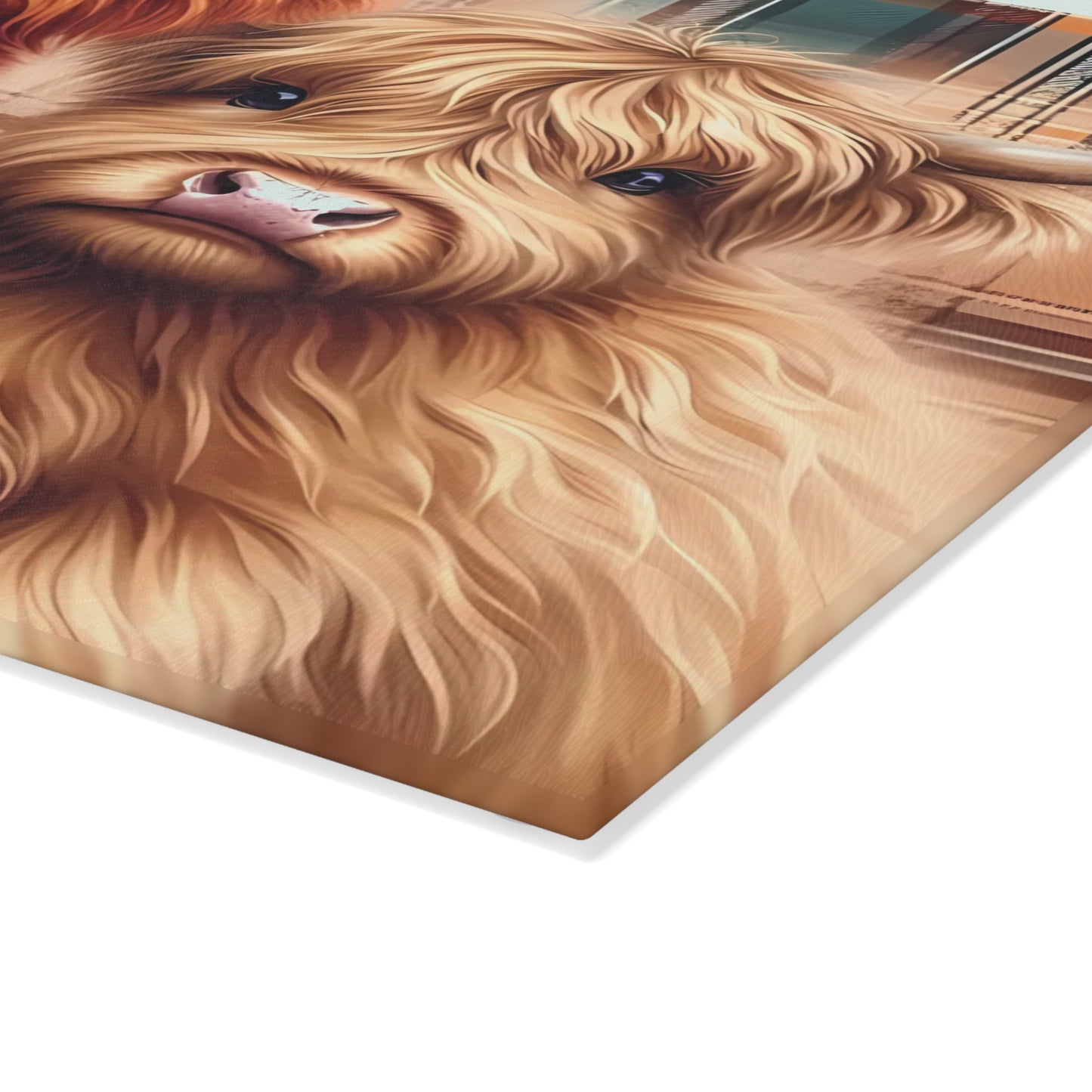 🐂 Plaid Highland Cow Pair Cutting Board – Country Charm with Cozy Cottage Style