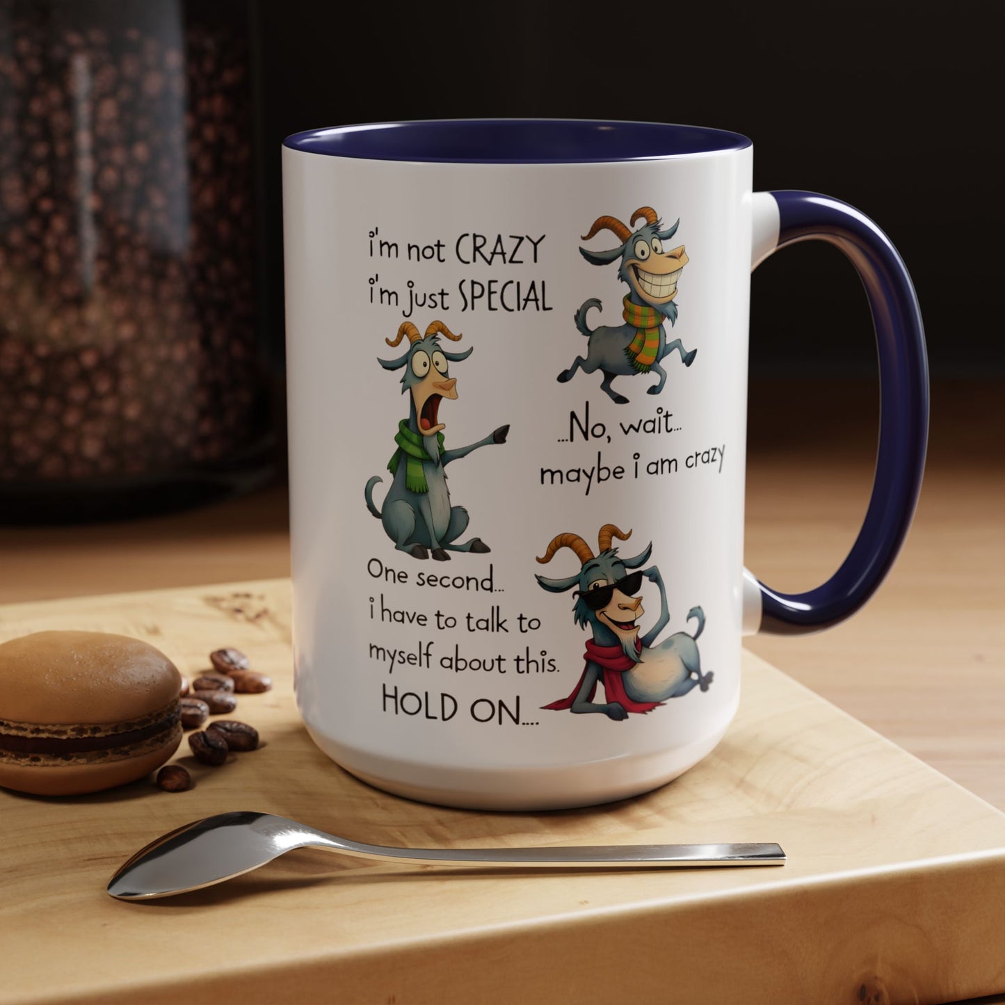 Funny Goat Quote Coffee Mug – “I’m Not Crazy, I’m Just Special” Humor Mug