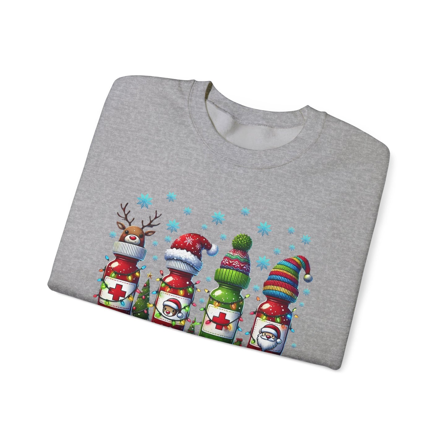 🎄🩺 Nurse Crew Holiday Sweatshirt – Festive Crewneck for Healthcare Heroes