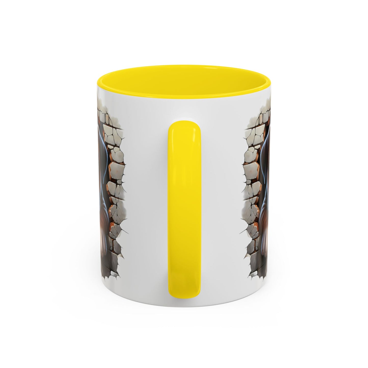 🎀🐶 English Bulldog Puppy Accent Mug – Cute Peek-Through Dog Design for Animal Lovers ☕💖