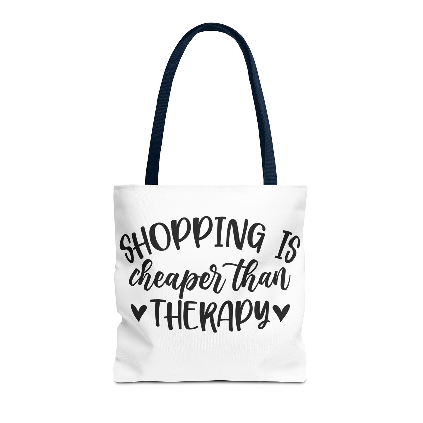 🛍️ Shopping Is Cheaper Than Therapy Tote Bag – Fun & Stylish Everyday Carry ❤️
