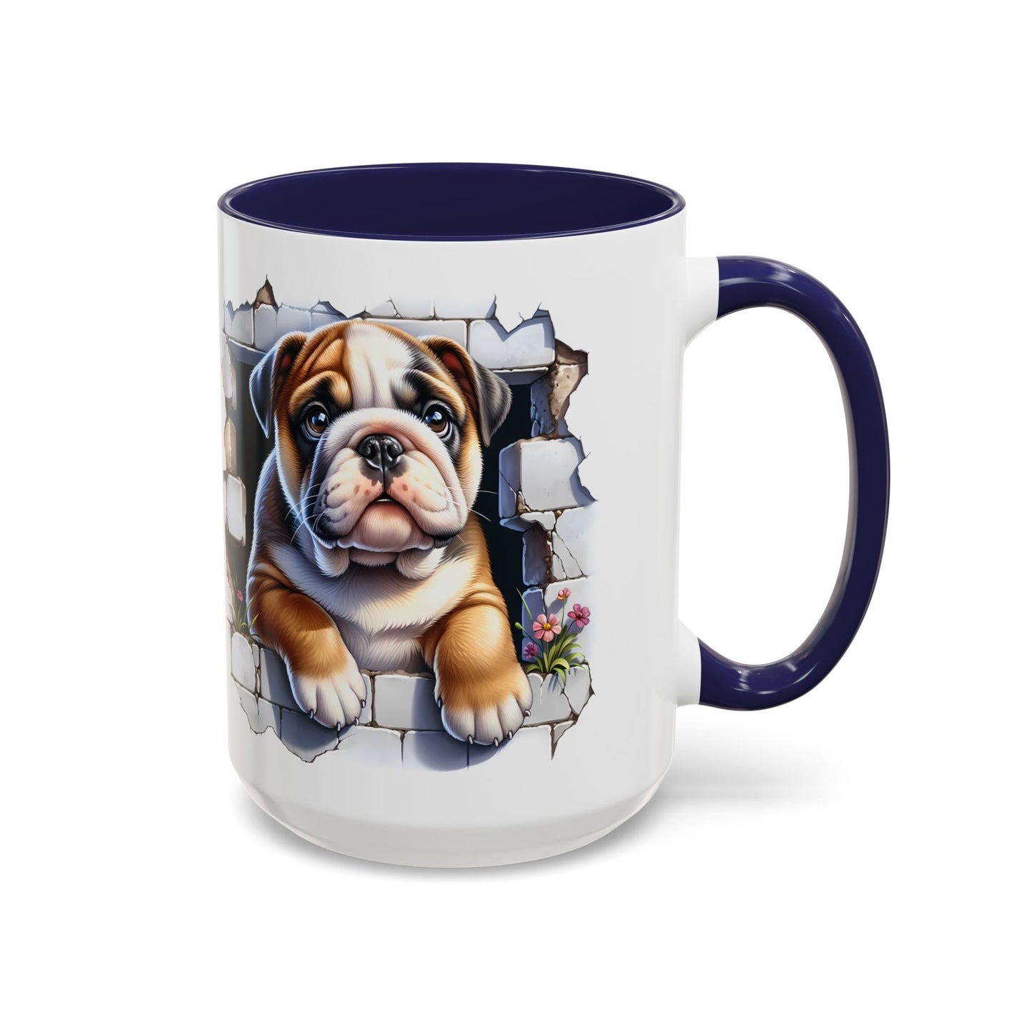 🐶☕ English Bulldog Puppy Accent Mug – Adorable Breakthrough Pup Design ✨rs (11/15oz)