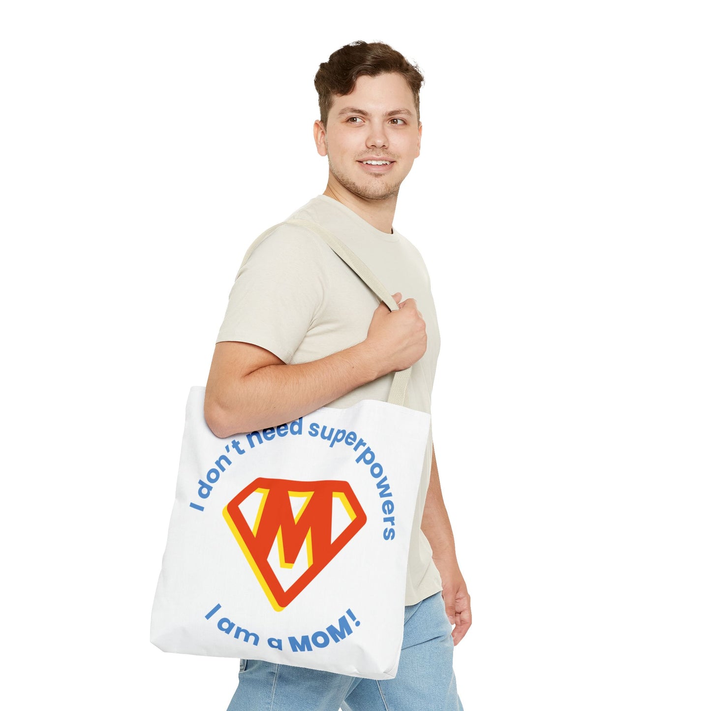 ¡No necesito superpoderes, soy MAMÁ! – Bolsa de tela divertida y empoderadora para mamás 💖