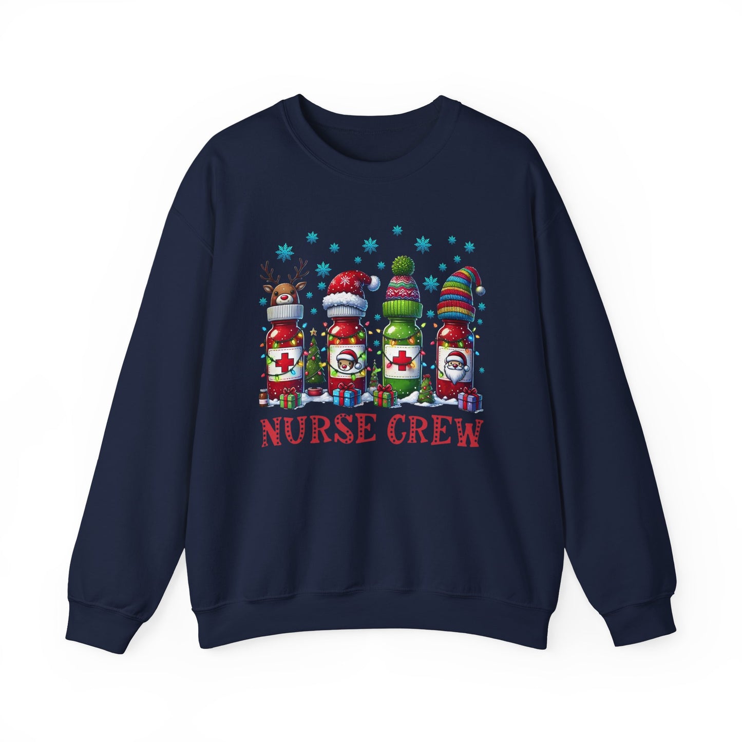 🎄🩺 Nurse Crew Holiday Sweatshirt – Festive Crewneck for Healthcare Heroes
