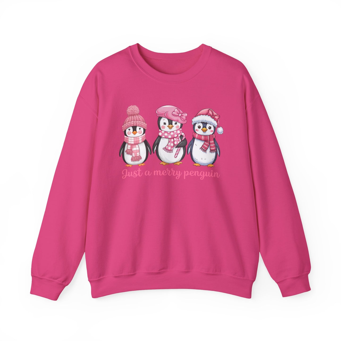 🐧✨ Just a Merry Penguin Sweatshirt – Cute Winter Friends in Pink ❄️💖