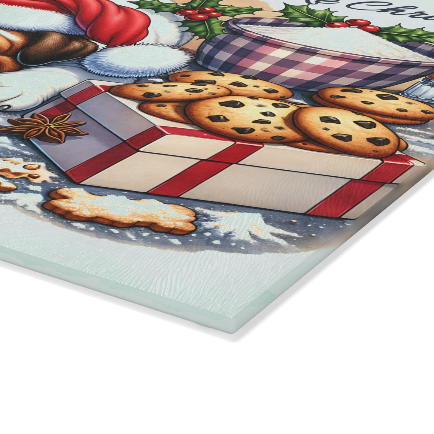 🐶🎄 “It’s Beginning to Smell a Lot Like Christmas” Bulldog Cutting Board – Festive Kitchen Cheer