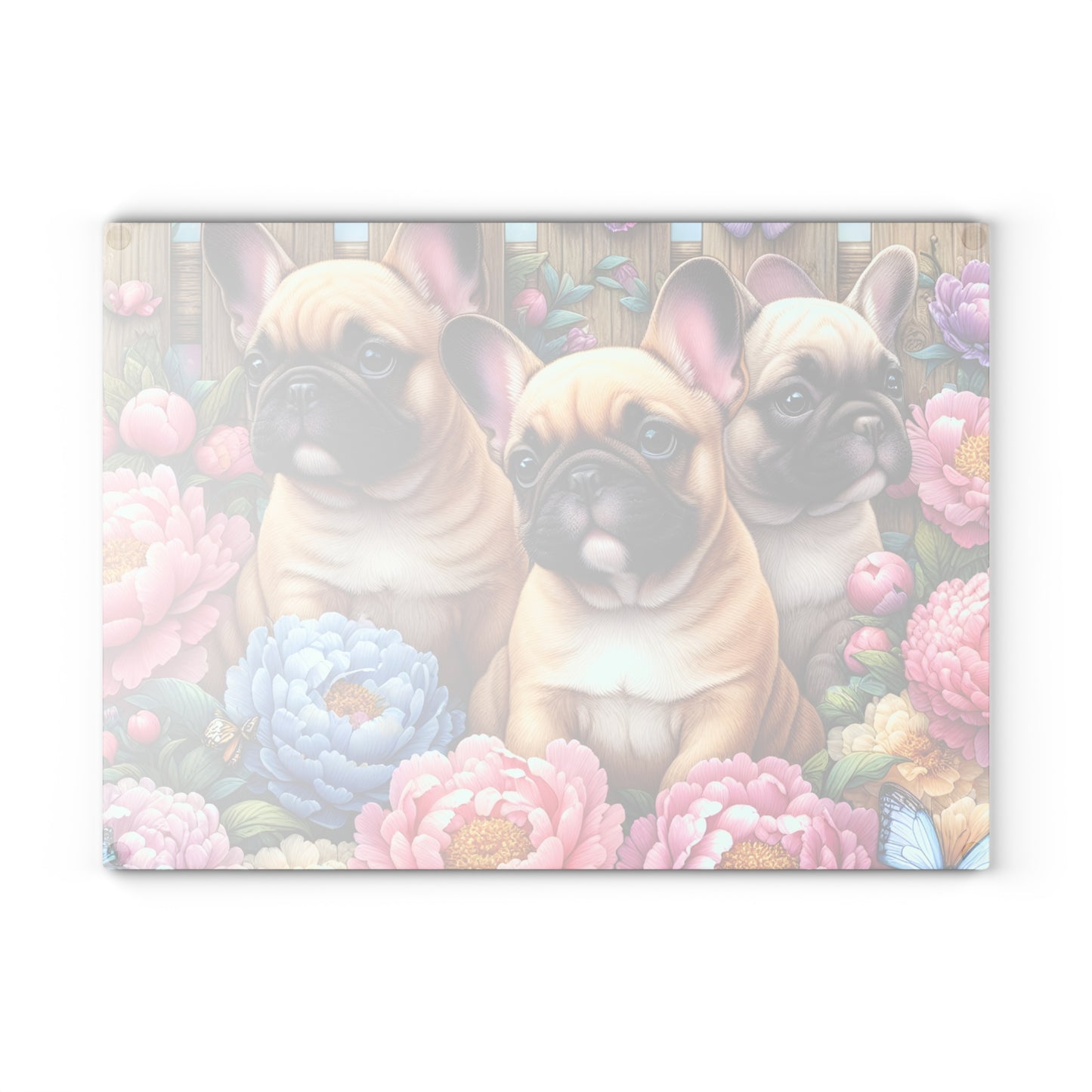 🐾 French Bulldog Floral Cutting Board – Adorable Pup Charm for Your Kitchen 🌸