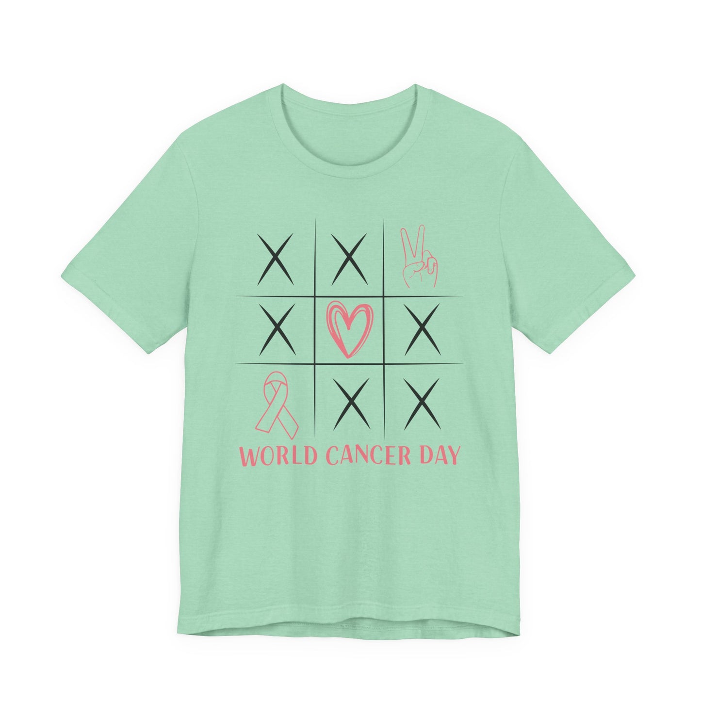 🎗️ World Cancer Day Awareness T-Shirt – Peace, Love & Hope 💕