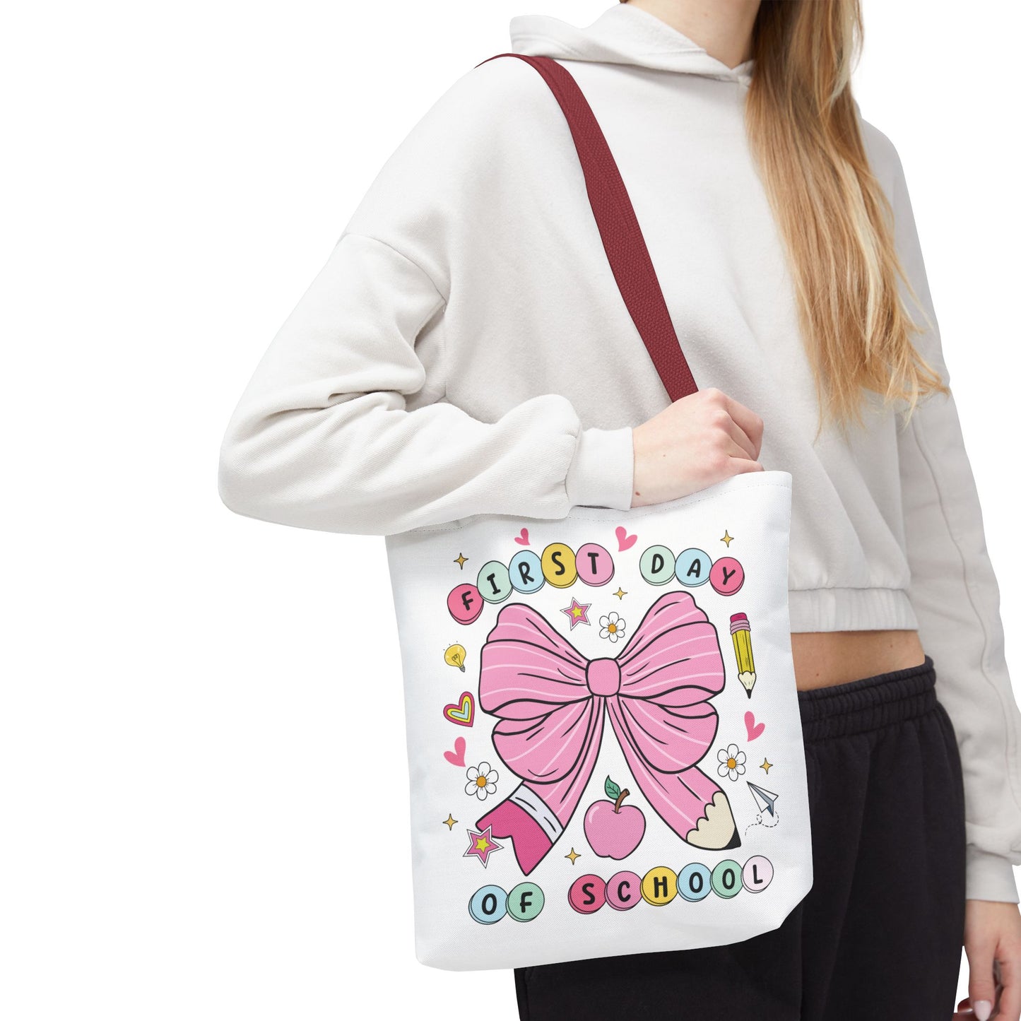 🎀 Coquette First Day of School Tote – Sweet Style for a Smart Start 📚