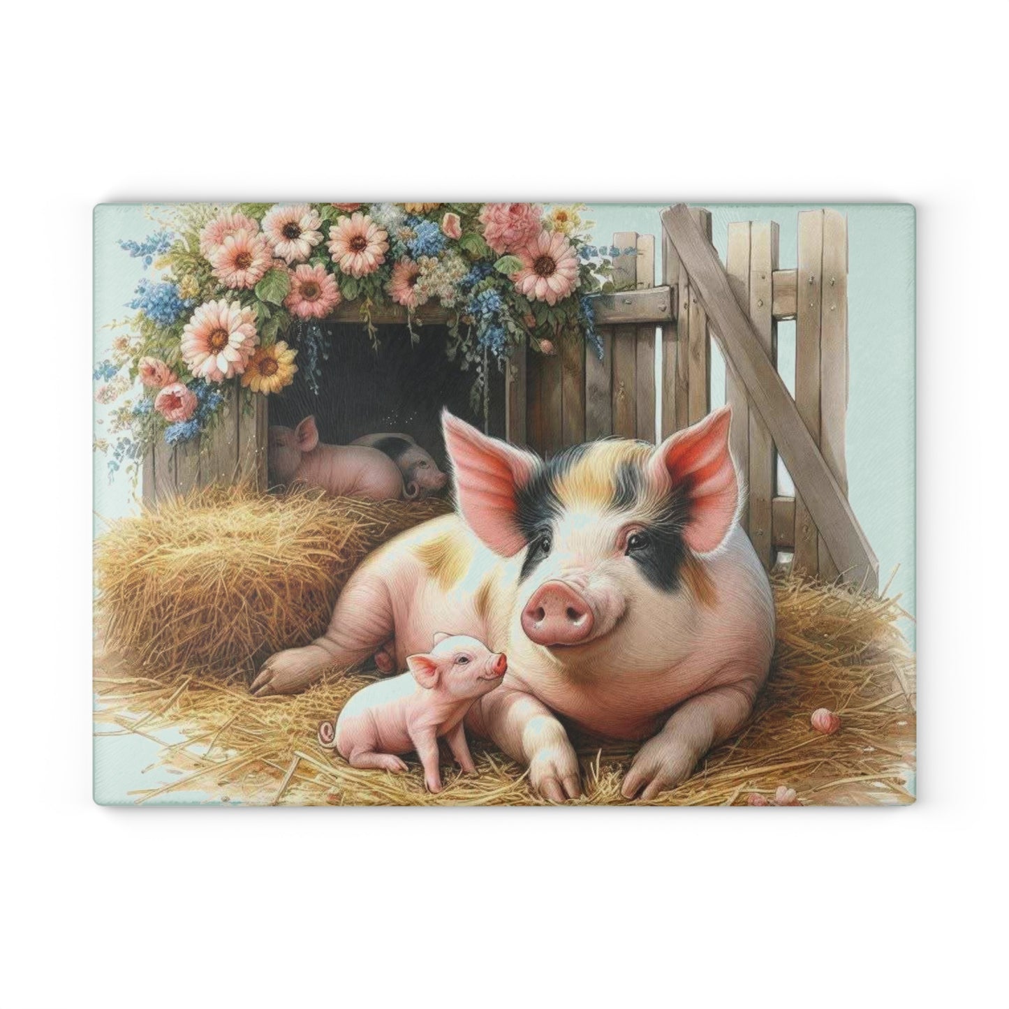 Tabla de cortar de cerdo, amantes de los animales, decoración de granja, accesorios de cocina, regalo único, tabla de charcutería, tabla de cortar personalizada, cocinas de cerdo
