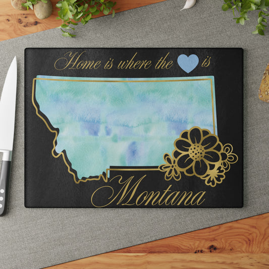 💙 Montana State Floral Cutting Board – Big Sky Beauty Meets Homegrown Charm