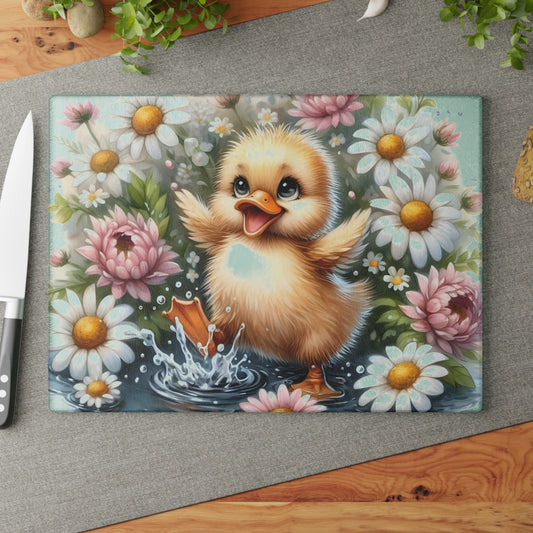 🐥🌸 Cheerful Duckling Cutting Board – Playful Springtime Charm for Your Kitchen 🌼✨