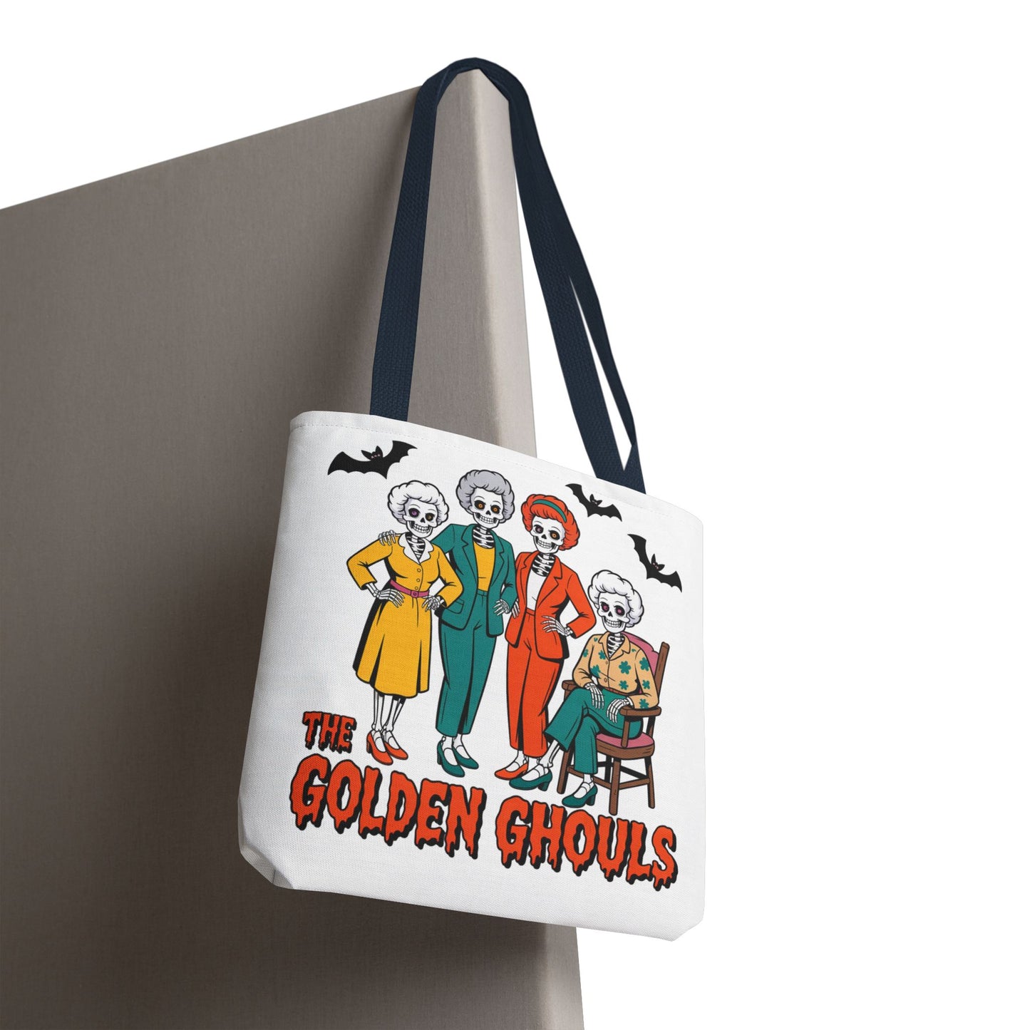 🖤 Retro Skeleton Squad Tote Bag – Spooky Chic Style for Halloween 👻👜
