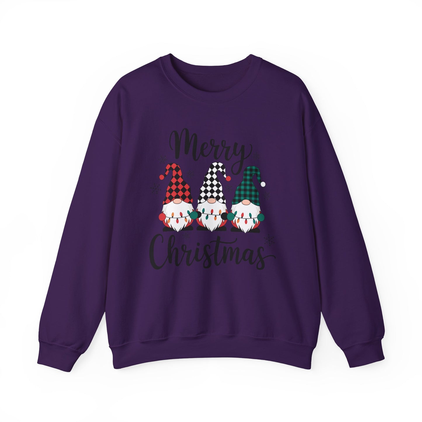 🎅✨ Merry Gnome Lights Sweatshirt – Whimsical Scandinavian Holiday Charm