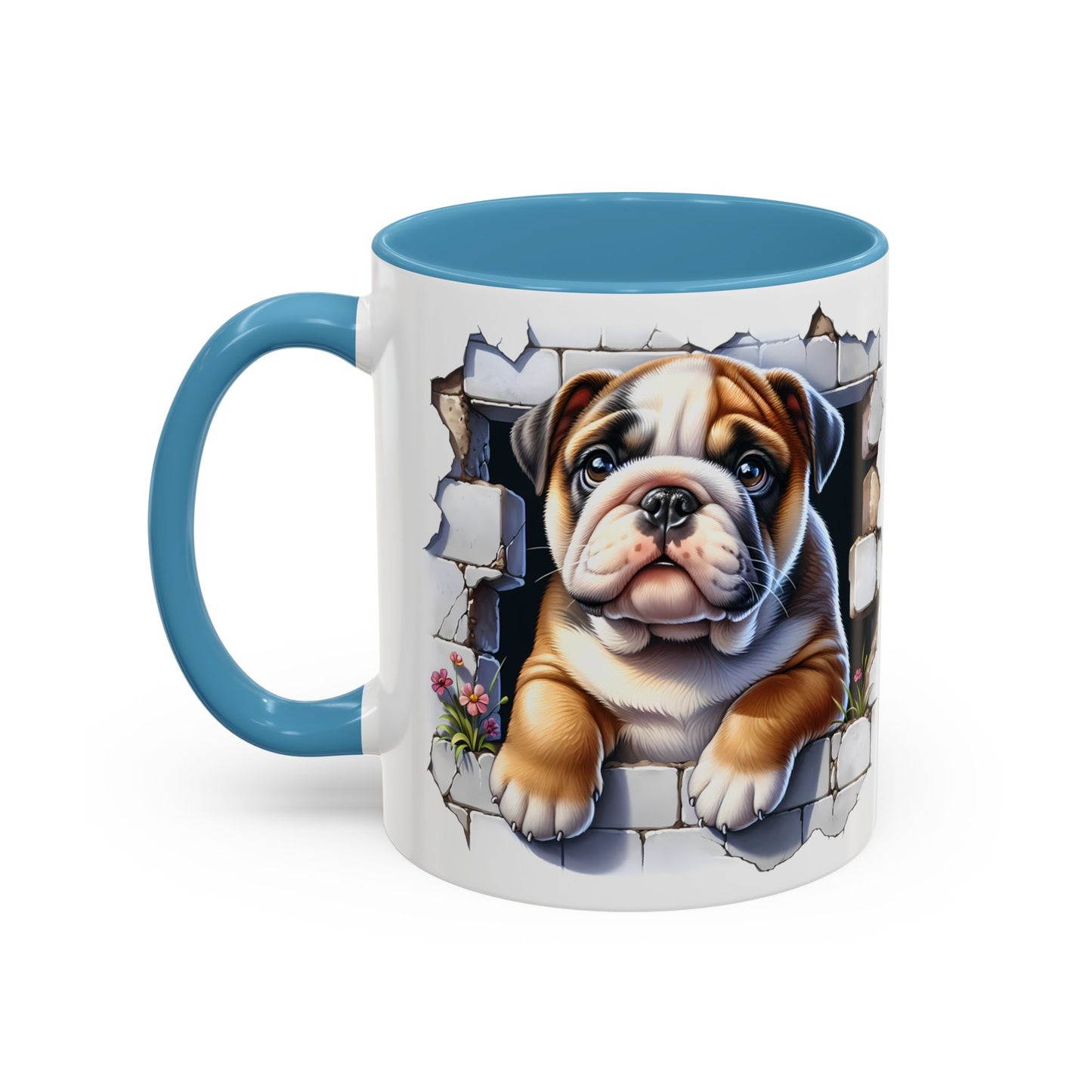 🐶☕ English Bulldog Puppy Accent Mug – Adorable Breakthrough Pup Design ✨rs (11/15oz)