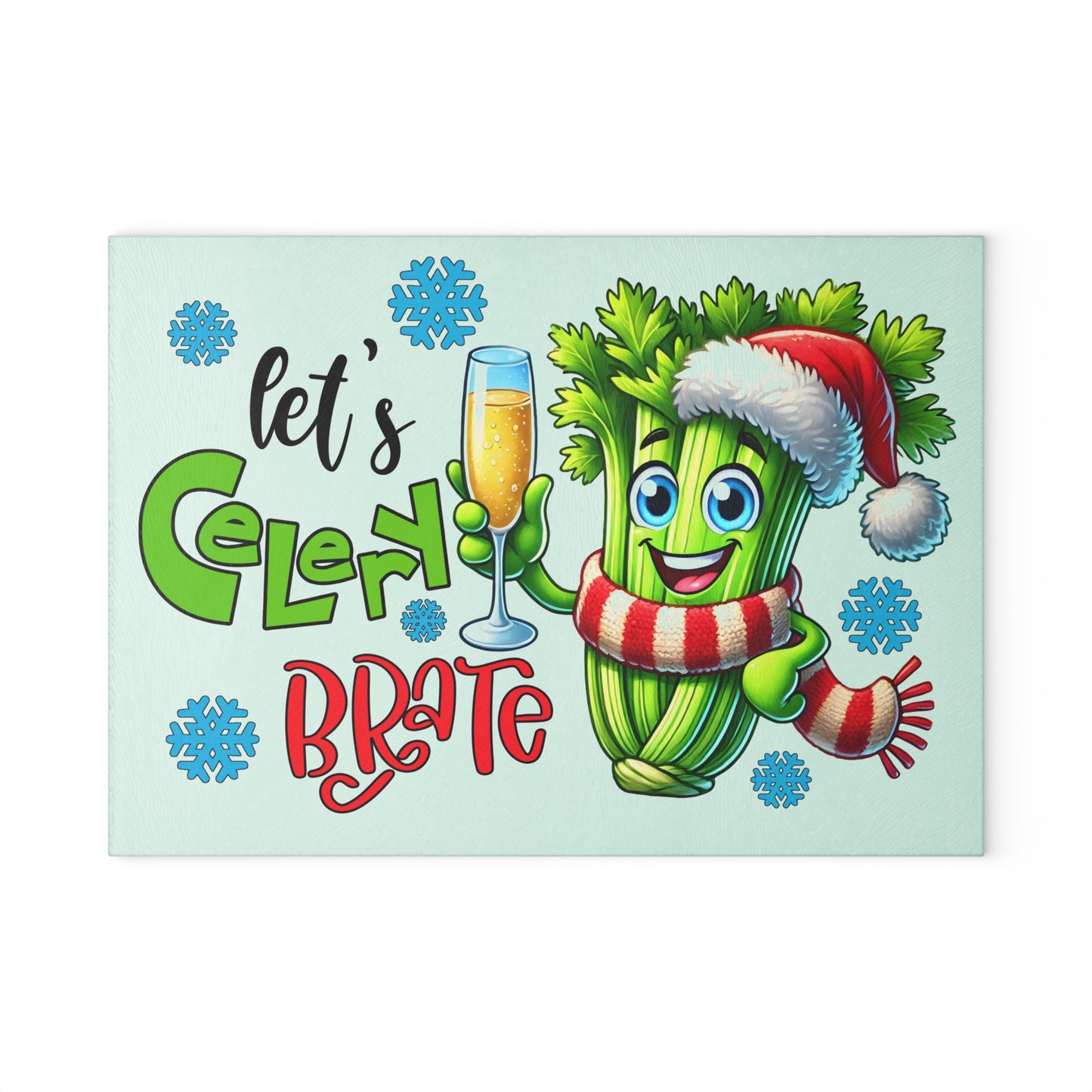 🥳🎄 Celery-brate Christmas Cutting Board – Festive Fun for Your Kitchen 🥂