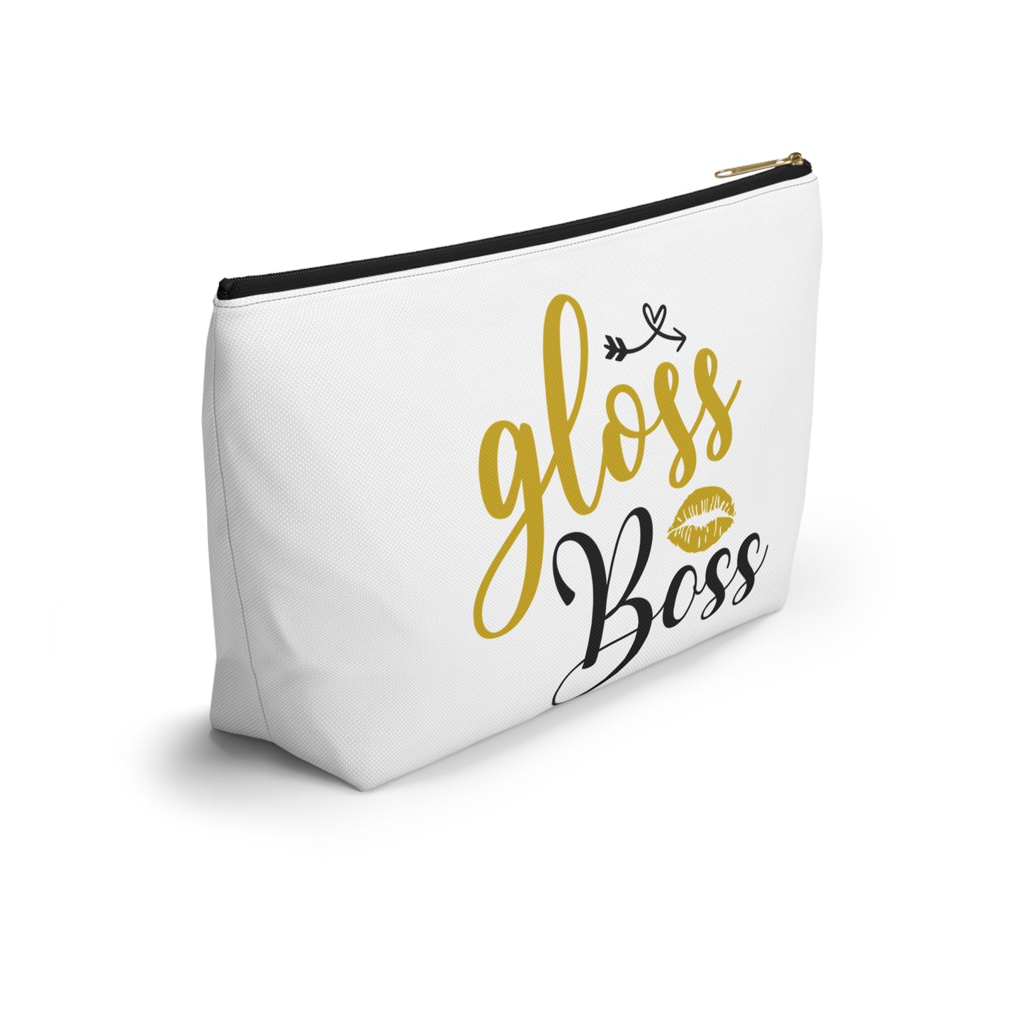Accessory Pouch – "Gloss Boss" Yellow Makeup Bag