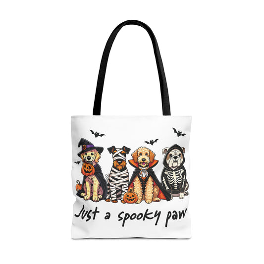 🐾 Spooky Paws Halloween Tote Bag – Doggone Cute Halloween Style 🎃
