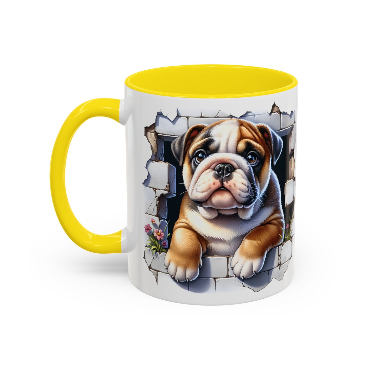 🐶☕ English Bulldog Puppy Accent Mug – Adorable Breakthrough Pup Design ✨rs (11/15oz)